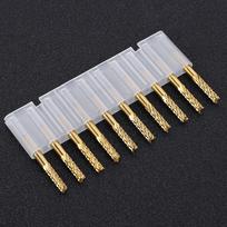 10 vnt. 3,175 mm karbido freza 18 colių kotas Titano danga CNC PCB graviravimo bitas