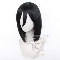 High Quality Mikasa Ackerman Cosplay Wig Anime Short Bob Heat Resistant Synthetic Hair Halloween Party Wigs + Wig Cap One Size
