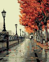 Tapyba pagal skaičius Winder Arts Rudens lietus 40x50cm