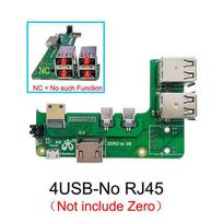 Aviečių Pi 2W/Banana Pi M2 Zero iki 3B/4B/Pi5 sąsajos keitiklis su tinklo prievadu ir USB