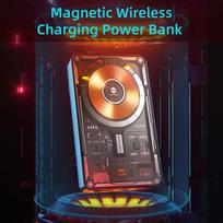Magsafe Power Bank Nešiojama baterija mobiliesiems 15W Magnetinis belaidis skaidrus LED ekranas 22.5W Laidinis greitasis įkrovimas as picture