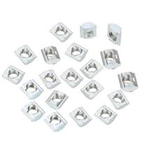50pcs Carbon Steel Sliding T slot Nut for 20 Series Aluminum Profile Accessories M6*10*5