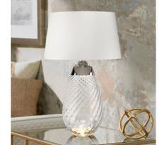 Elstead LENA-TL-L-SMOKE-OWSS - LED stalinis šviestuvas LENA 1xE27/40W/230V 74 cm balta