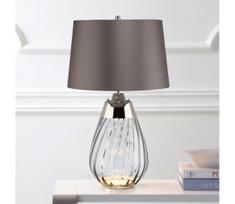 Elstead LENA-TL-S-SMOKE - LED stalinis šviestuvas LENA 1xE27/60W/230V + 1xGU10/7W pilka