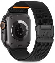 Juoda apyrankė Apple Watch 8 / 9 / 10 / 11 / SE / ULTRA (44 / 45 / 46 / 49 MM) "Tech-Protect Nylon Clasp"