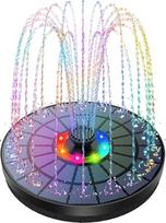 AISITIN LED saulės fontanas 5,5 W spalvingas saulės fontanas, skirtas naudoti lauke 2024 atnaujinimas, saulės fontanas lauke su 7 efektais Saulės plūduriuojantis fontanas sodo žuvims, tvenkinio vandeniui, paukščiui