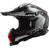 LS2 MX700 SUBVERTER ARCHED ŠALMAS JUODA PILKA 3XL