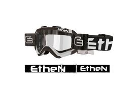 ETHEN MUD0516 MUD MASK 05R su roll off sistema motokroso akiniai juoda/balta 50mm