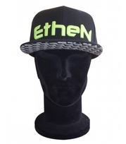 ETHEN CAP04 Kepurė su snapeliu juoda/geltonas logo vienas dydis