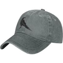 Vintažinis Varnas Juodas Paukštis Retro Juokingos Dovanos Beisbolo Kepurės Vyrams Moterims Kaubojaus Kepurė Trucker Kepurė Kepurės Nuo Saulės Adjustable balta