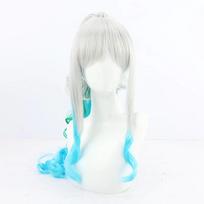 Yamato Cosplay Perukas Anime 70cm Ilgas Karščiui Atsparus Sintetinis Plaukas Helovino Vakarėlio Perukai + Peruko Kepuraitė + Ragių Rekvizitai One Size