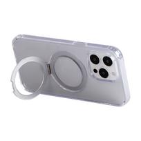 Magnetic protective phone case with holder Joyroom JR-BP004 for iPhone 15 Pro (transparent), Magnetyczne etui ochronne z uchwytem Joyroom JR-BP004 do iPhone 15 Pro (transparentne)