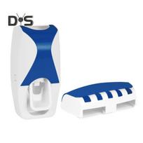 Automatinis dantų pastos dozatorius, dantų šepetėlių laikiklių rinkinys, paprastas montavimas, montuojamas ant sienos, vonios kambario dantų šepetėlių stovas juoda