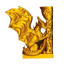 Kaprizingi drakonų knygų laikikliai Drakono knygų laikiklis 3D spausdintas gyvūnas Drakono knygų atrama Privalomas fantazijos mėgėjams Knygų lentynos dekoras juoda