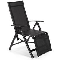 Lauko kėdė-gultas Ibiza Relax, Black / Black