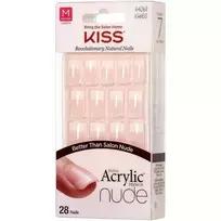 Salonas „Acrylic French Nude“ 64268   28 vnt.     Akriliniai prancūziško stiliaus nagai  manikiūras penkioms pirštams, 12 variantų