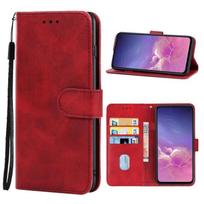 For Samsung Galaxy S10e Leather Phone Case For Samsung Galaxy S10e raudona