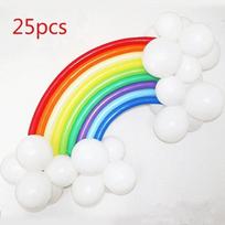 25Pcs/set Rainbow Balloon Creativity for Wedding Happy Birthday Party Colorful Balloon Decoration Accessories