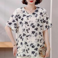4XL-8XL dydžių elegantiškos palaidinės moterims, vasariniai drabužiai, dideli viršutiniai drabužiai, laisvalaikio marškiniai trumpomis rankovėmis. 4XL