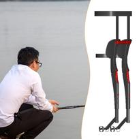 Nešiojama kėdės sėdynė, reguliuojamo aukščio, ergonomiška, nešiojama, sulankstoma kempingo kėdutė paplūdimiui black and red