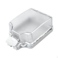 2 vnt. Lauko lizdo dangtelis Elektros dėžutė Vandeniui atsparus priedas Maitinimo lizdas terasai For Recessed Socket_Black Transparent