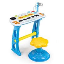 Vaikiškas pianinas su mikrofonu ir mp3, melynas