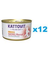 KATTOVIT Feline Diet Niere/Renal Chicken vištiena 12 x 85 g