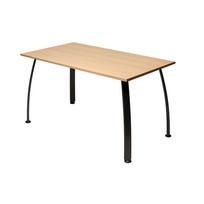 Valgomojo stalas Flex - juodos kojos / Ąžuolas Lindberg 1600x800x750mm