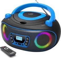 "Boombox" nešiojamasis stereo CD grotuvas su FM radiju, "Bluetooth", CD-R/CD-RW/MP3/WMA atkūrimu, USB prievadu, AUX įvestimi, ausinių lizdu