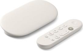 "Google TV Streamer" 4K - ramios pramogos per greitą transliaciją ir nuotolinį valdymą su paieška balsu - filmai, serialai, tiesioginės laidos ir "Netflix" 4K HDR formatu - 32GB atminties vietos - porcelianas