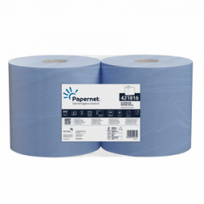 Pramoninis valomasis pop. rulone PAPERNET 3sl., 150m 23,6x30x25cm, mėlynas 1vnt.( įp.2 )
