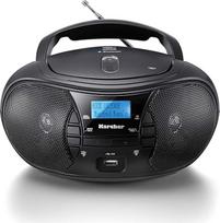 "Karcher RR 5028D" nešiojamas CD radijo imtuvas (CD grotuvas, DAB+ radijas, "Bluetooth", maitinamas iš akumuliatoriaus arba elektros tinklo, USB), juodas