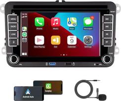 Automobilinis radijo imtuvas su ekranu, skirtas "Golf 5 6", "VW Polo T5 Passat Touran Seat" su palydovine navigacija, "Apple Carplay", "Android Car", 2Din "Bluetooth/FM/AM/USB/EQ/Touch Display 7 colių