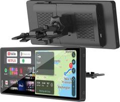CARPURIDE W102plus, 10,26 colių belaidis "CarPlay" ir "Android" automobilis 4+64GB 8 branduolių, internetinės ir neprisijungusios navigacijos automobilinis ekranas, "G00gle Play", "Netflix", "Mirror Link", "Bluetooth", GPS antena, galinio vaizdo kamera