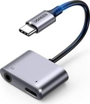 UGREEN USB C ir 3,5 mm lizdo adapteris su greitojo įkrovimo USB C ausinių adapteriu, suderinamas su "Galaxy A53 A33", "Pixel 5", "iPad Pro 2022" ir kt.