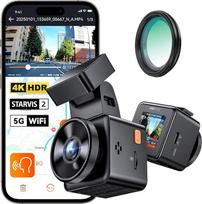 VANTRUE E1 Pro 4K HDR STARVIS 2 Dash Cam Automobilinė priekinė kamera, 5 GHz WLAN Mini Dash Cam su CPL, GPS balso komandomis, 15 sekundžių buferiu Stovėjimo stebėjimas, puikus naktinis matymas, 1,54 colio 160° paslėpta automobilio kamera,