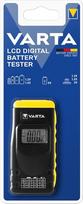 VARTA LCD skaitmeninis baterijų, akumuliatorių ir mygtukinių elementų testeris VARTA visų pagrindinių dydžių baterijų (AA, AAA, C, D, 9V) testeris
