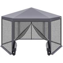 Pavėsinė Saska Garden 2x2x2x2,5m Su Pilku Tinkleliu