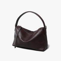 Retro Lazy Lining Leather Pillow Bag Niche Design Commuter Simple Underarm Bag High-end Handbag for Women