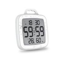 LCD Ekranas Vandeniui Atsparus Skaitmeninis Vonios Sieninis Laikrodis Temperatūros Drėgmės Matuoklis Atgalinis Laikas Atlenkiami Dušo Laikrodžiai Su Laikmačiu