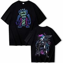 Arcane Jinx Grafiti Marškinėliai Unisex Moterims Harajuku O-kaklu Vasariniai Kasdieniai Marškinėliai žaidimo marškinėliai S