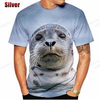 Vyriškas T-shirt Gyvūnas Ruonis 3D Spausdinimo T-shirt Vyrai Moterys Madingas T-shirt Vaikams Viršutiniai drabužiai T-shirt Meška Viršutiniai drabužiai Anime Karikatūra T-shirt Vaikai 4XL