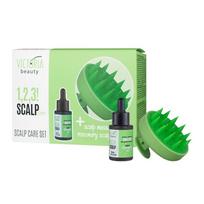 Victoria Beauty 1,2,3 Scalp Care Set! Plaukų priežiūros rinkinys (rozmarinų aliejumi, 30ml ir masažuolis)