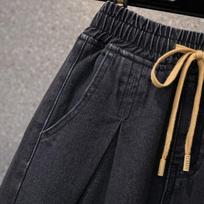 Vasariniai džinsiniai šortai Kelnės Moteriškos kelnės Laisvalaikio džinsiniai Moteriškos laisvalaikio kelnės S recommends 80-47.5kg juoda