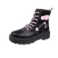 Rudens Žiemos Nauji Batai Moterims Juoda Platforma Mielos Rožinės Aukštos Aulo Lolita Batai Moteriškos Studentės Kawaii Japoniški Batai Moterims 35 juoda