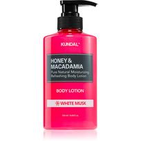 KUNDAL Honey & Macadamia White Musk maitinamasis kūno pienelis drėkinamojo poveikio 500 ml