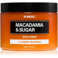 KUNDAL Macadamia & Sugar Cherry Blossom cukraus šveitiklis su sviestmedžių aliejumi 550 g