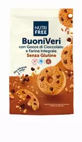 NUTRIFREE BUONI VERI - sausainiai su šokolado gabaliukais be glitimo, 250g