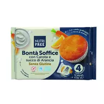 NUTRIFREE BONTA' SOFFICE - keksiukai morkų ir apelsinų skonio be glitimo, 140g