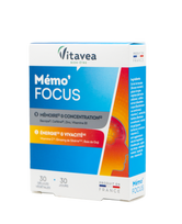 VITAVEA Memo'Focus atminčiai ir energijai,  30 augalinės kilmės kapsulių